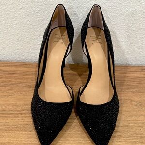 Inc. beautiful black shiny rhinestone stilettos. Size 9.